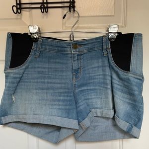Isabel Maternity denim shorts in size 12